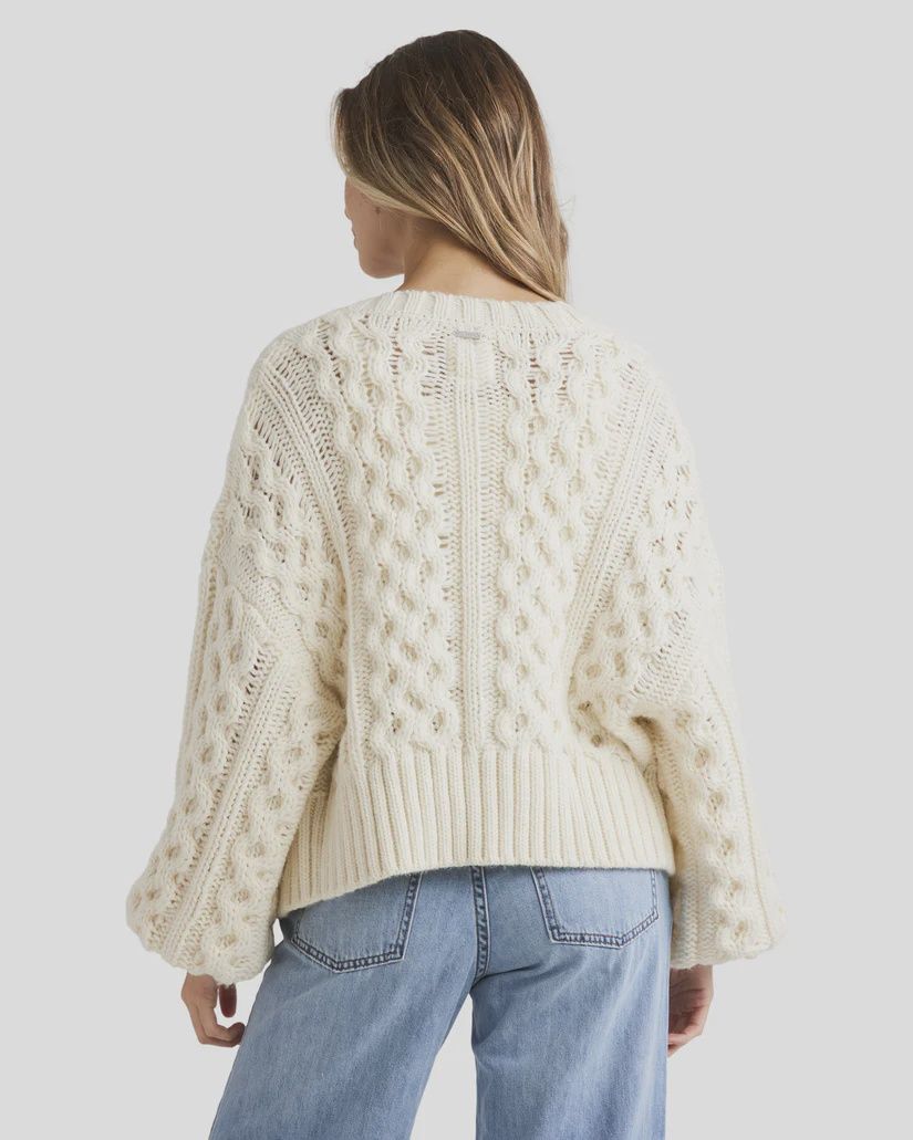 BILLABONG LADIES MONTANA CARDIGAN - SALT CRYSTAL
