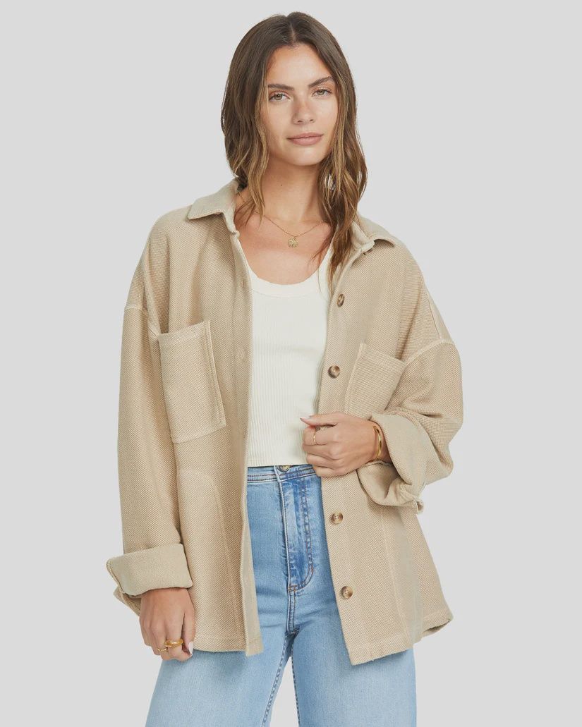 BILLABONG LADIES EVERYTIME SHACKET - KHAKI