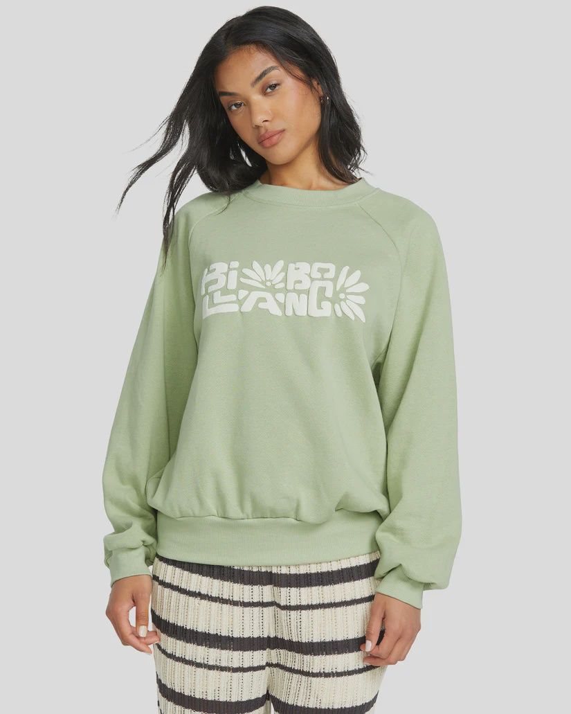 BILLABONG LADIES THE WAVES CREW - PISTACHIO