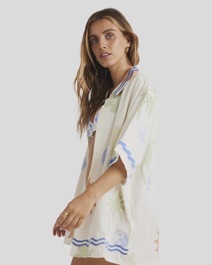 BILLABONG LADIES SUN SYMBOL S/S SHIRT - MULTI