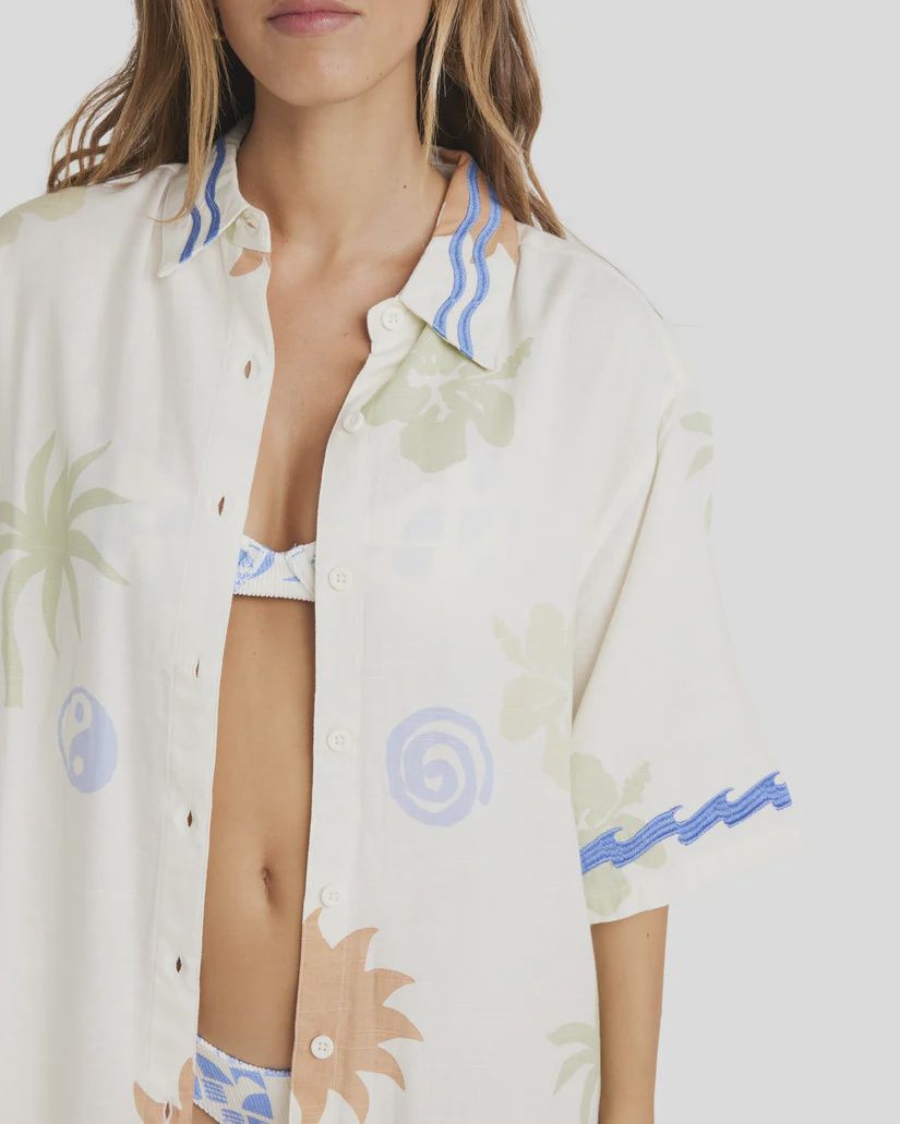 BILLABONG LADIES SUN SYMBOL S/S SHIRT - MULTI