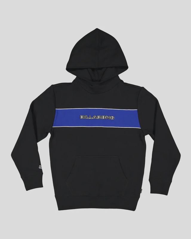 BILLABONG TEEN BOYS BRACKET WAVE POP HOOD - BLACK