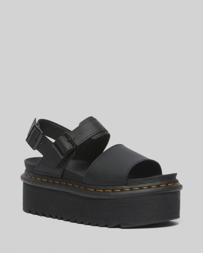 DR MARTENS LADIES VOSS QUAD SINGLE STRAP SANDAL - BLACK HYDRO