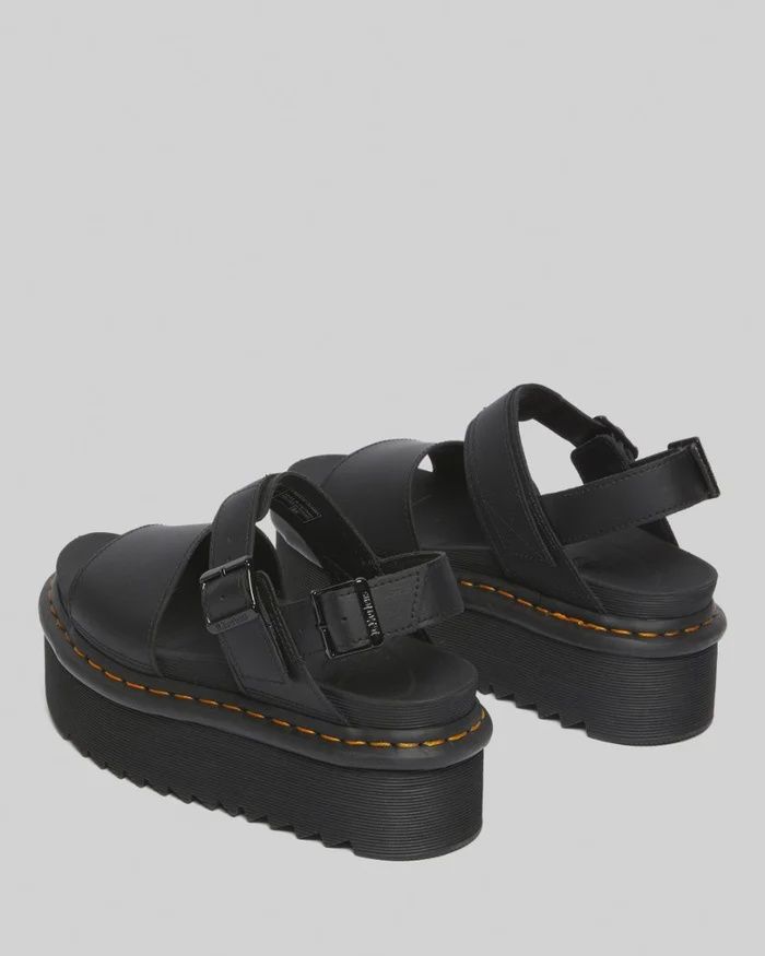 DR MARTENS LADIES VOSS QUAD SINGLE STRAP SANDAL - BLACK HYDRO