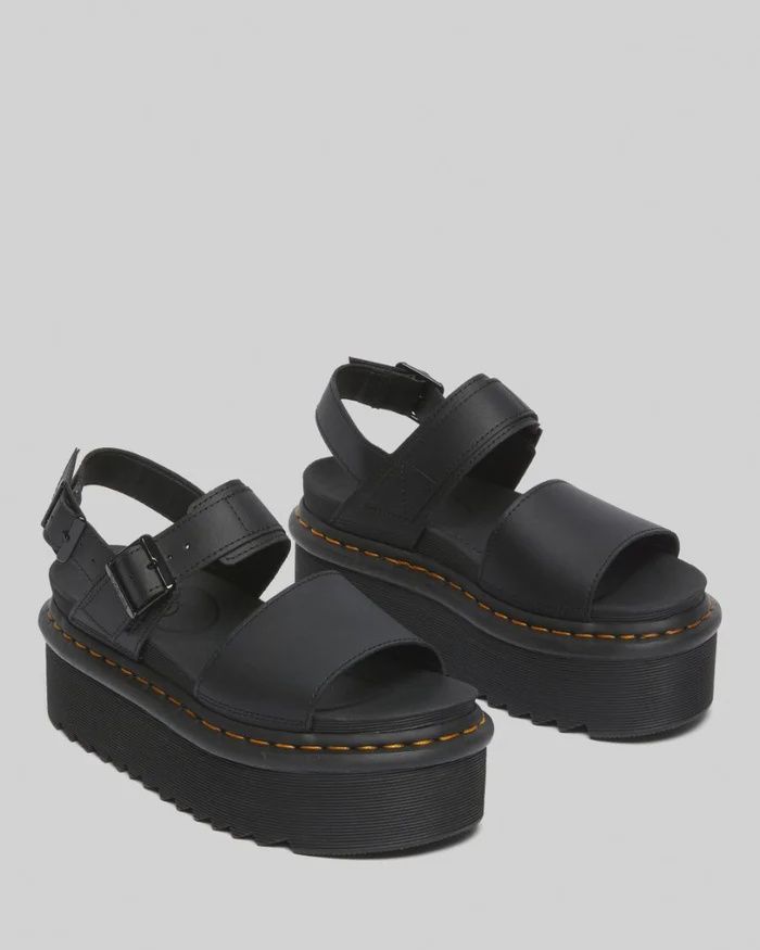 DR MARTENS LADIES VOSS QUAD SINGLE STRAP SANDAL - BLACK HYDRO