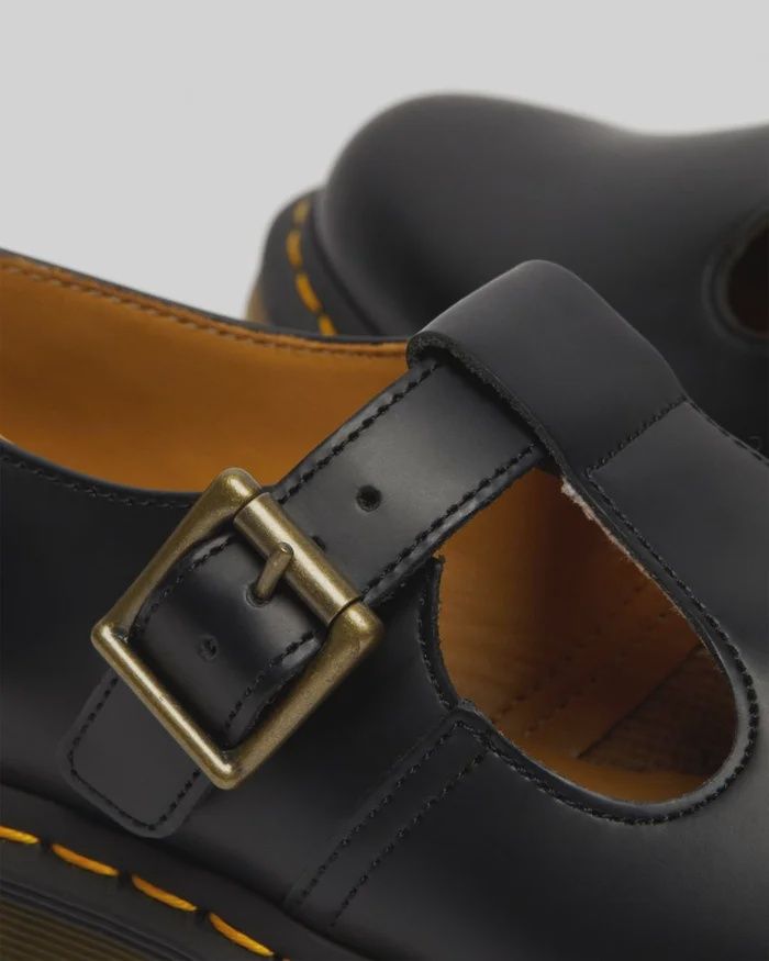 DR MARTEN LADIES POLLEY T BAR - BLACK SM SHOE