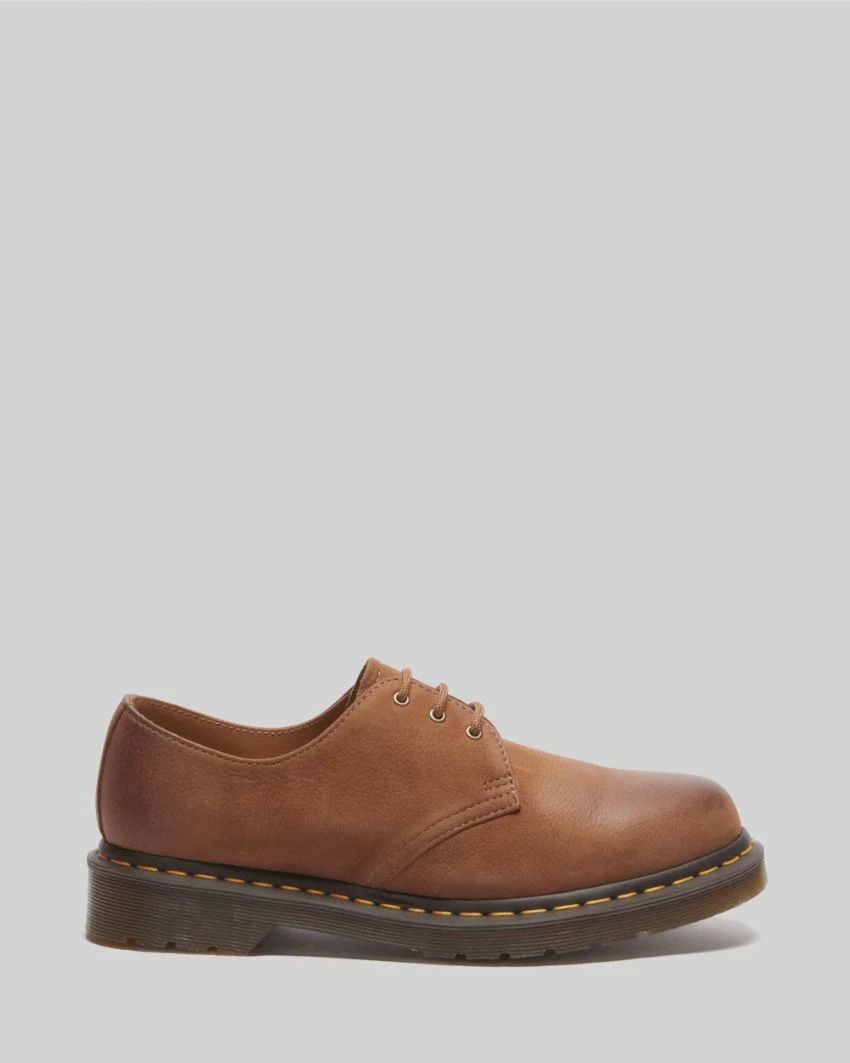 DR MARTENS UNISEX 1461 3 EYE SHOE - DESERT BROWN TUMBLED NUBUCK