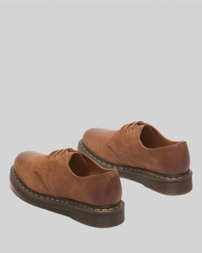 DR MARTENS UNISEX 1461 3 EYE SHOE - DESERT BROWN TUMBLED NUBUCK