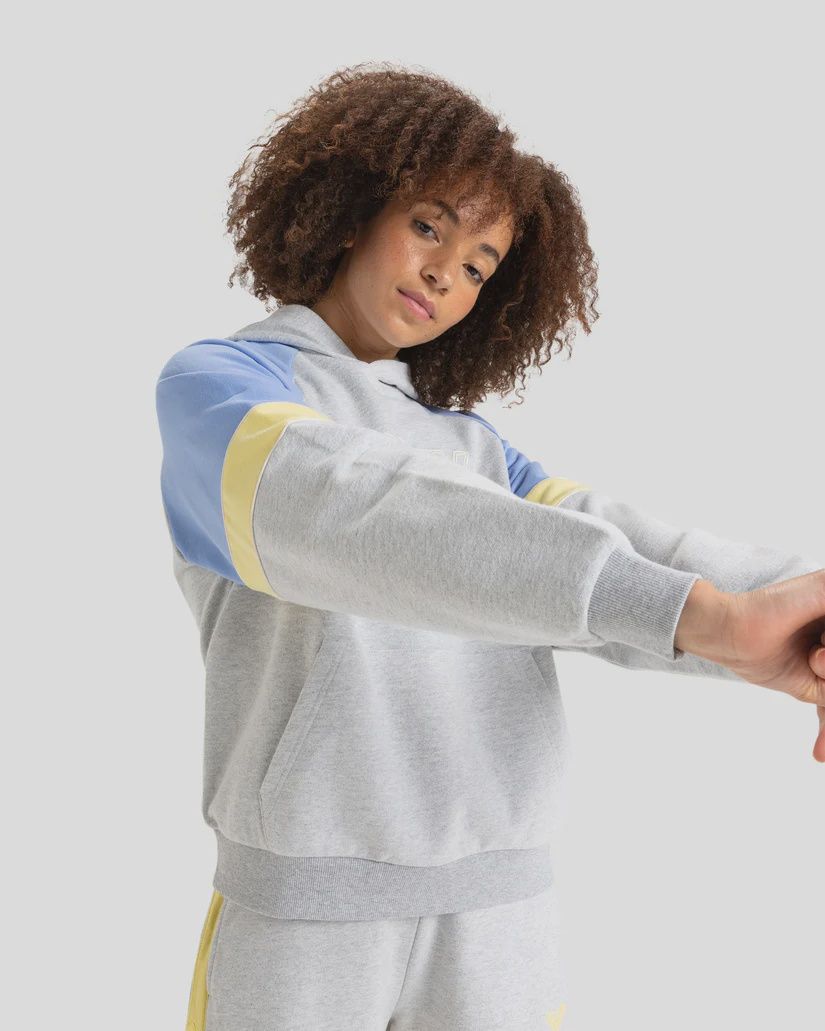 ROXY LADIES ESSENTIAL ENERGY BLOCKD HOODIE - HERITAGE HEATHER
