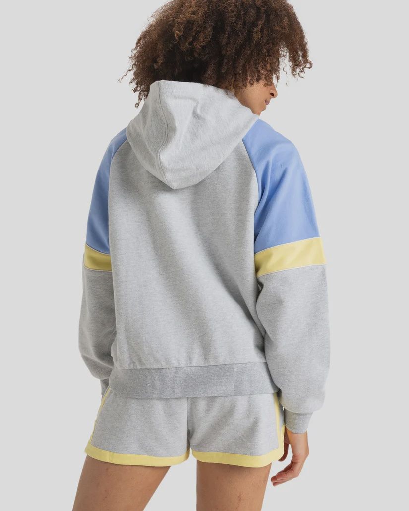 ROXY LADIES ESSENTIAL ENERGY BLOCKD HOODIE - HERITAGE HEATHER