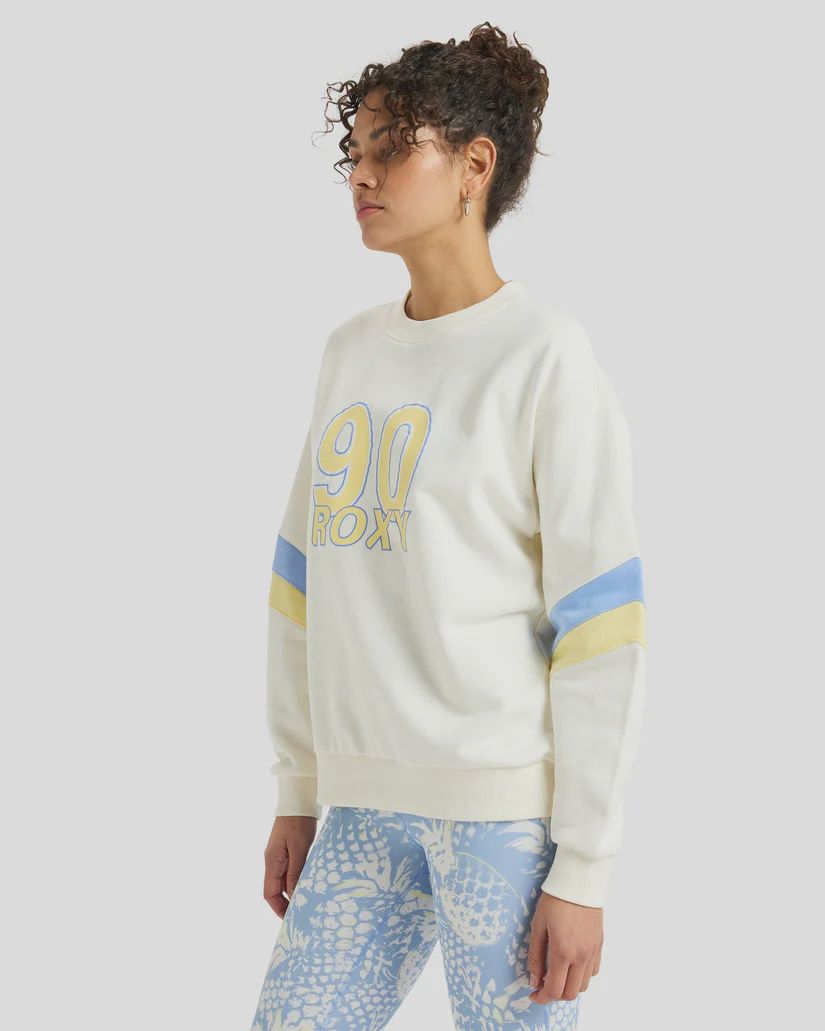 ROXY LADIES ESSENTIAL ENERGY CB CREW NECK2 - EGRET