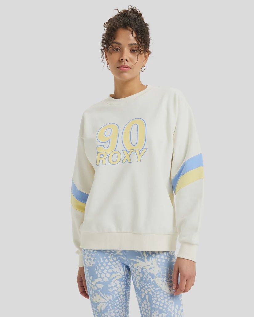 ROXY LADIES ESSENTIAL ENERGY CB CREW NECK2 - EGRET