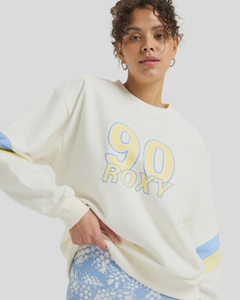 ROXY LADIES ESSENTIAL ENERGY CB CREW NECK2 - EGRET