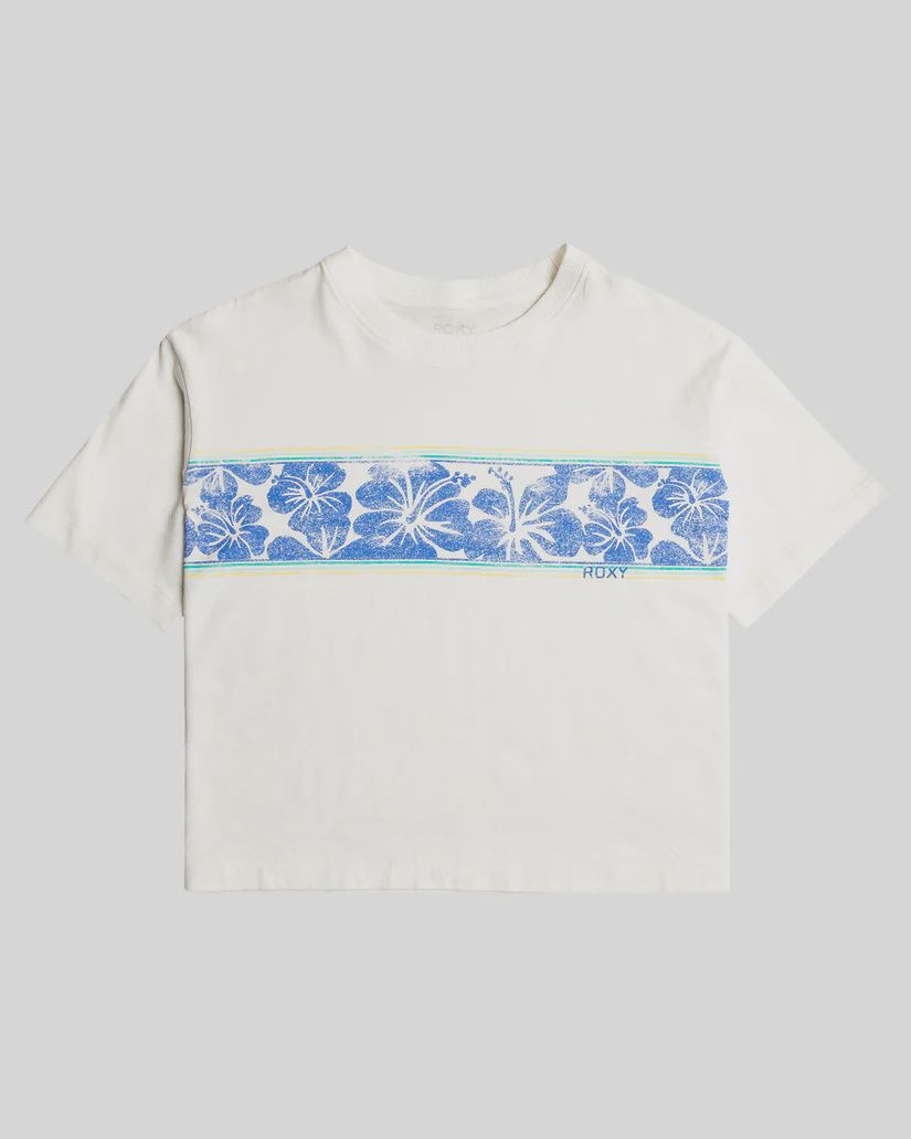 ROXY TEEN GIRLS SUN FOR ALL SEASONS S/S TEE - SNOW WHITE
