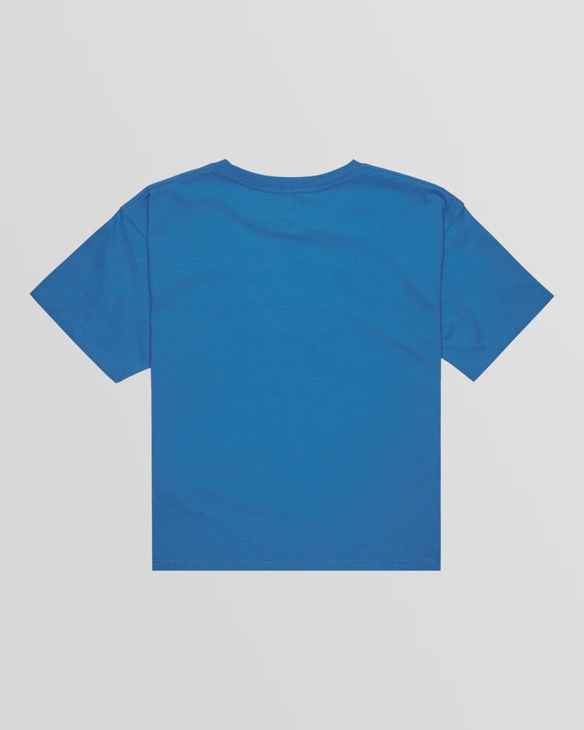 ROXY GIRLS SUN OVER THE BEACH S/S TEE - NEBULAS BLUE BEACH CHECK