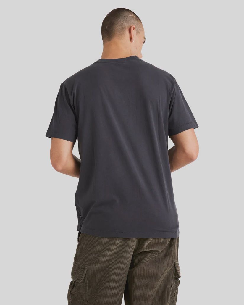 RVCA MENS RVCA UNFLIPPED SS TEE - WASHED BLACK