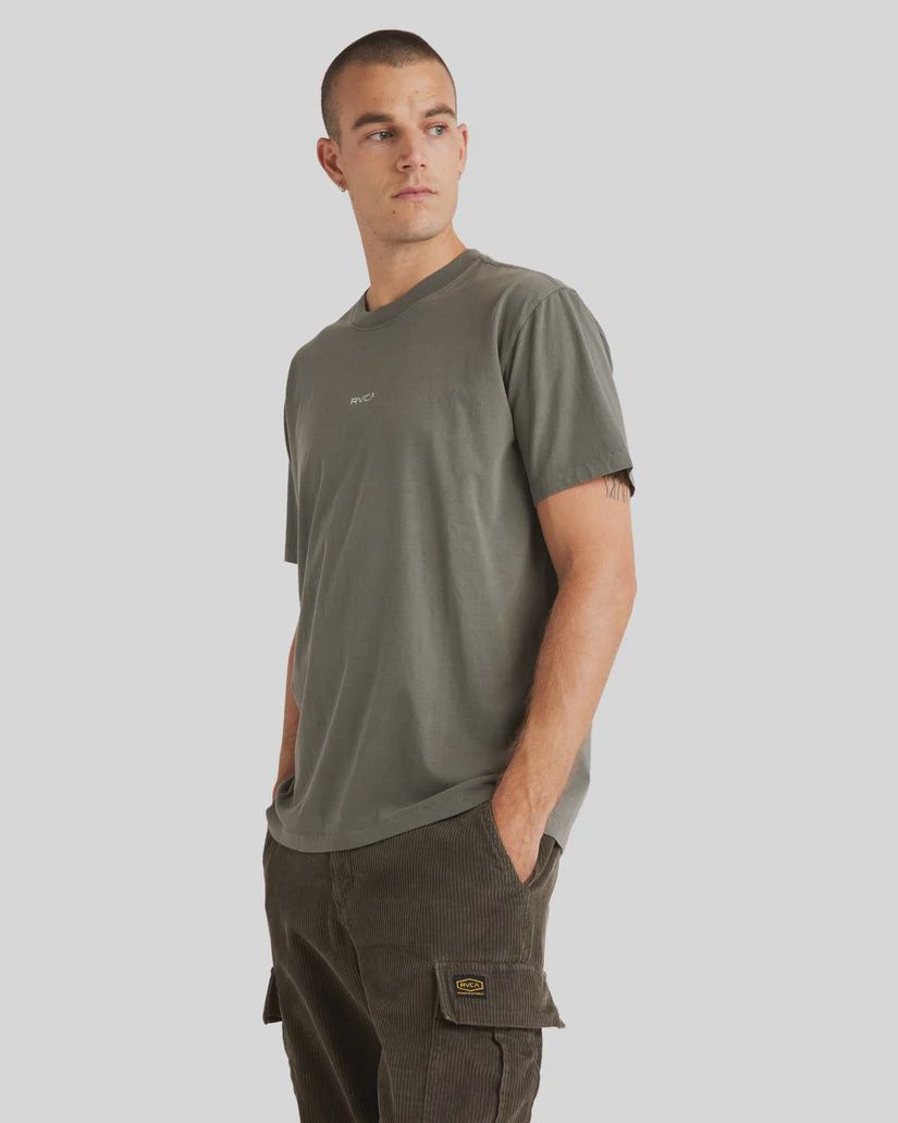 RVCA MENS RVCA UNFLIPPED SS TEE - WASHED OLIVE