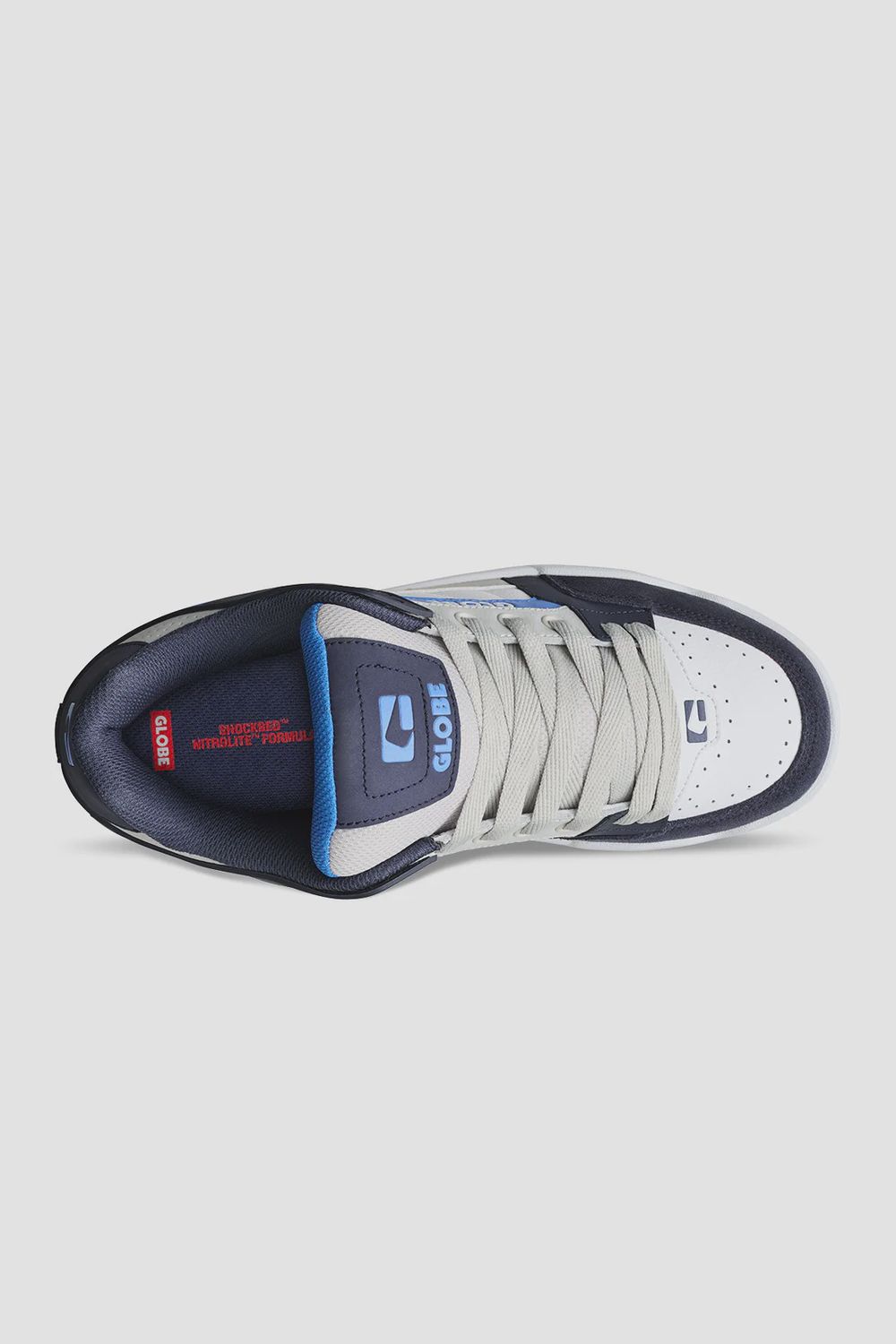 GLOBE MENS TILT SHOE - BLUE HEAVEN/WHITE