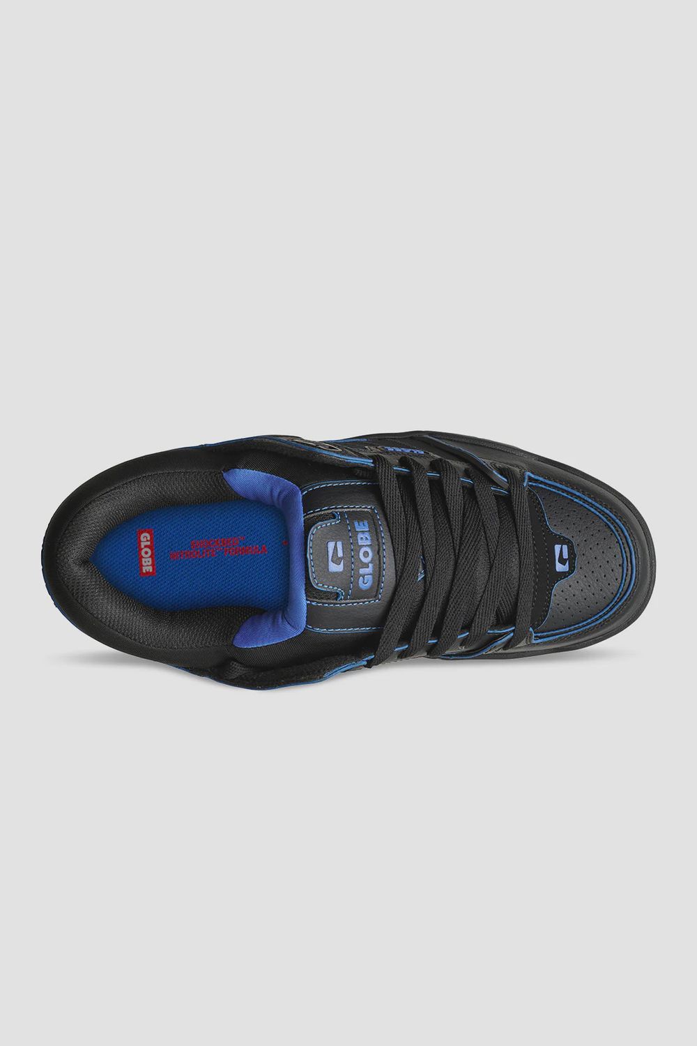 GLOBE MENS FUSION SHOE - BLACK/BLUE/MOSAIC