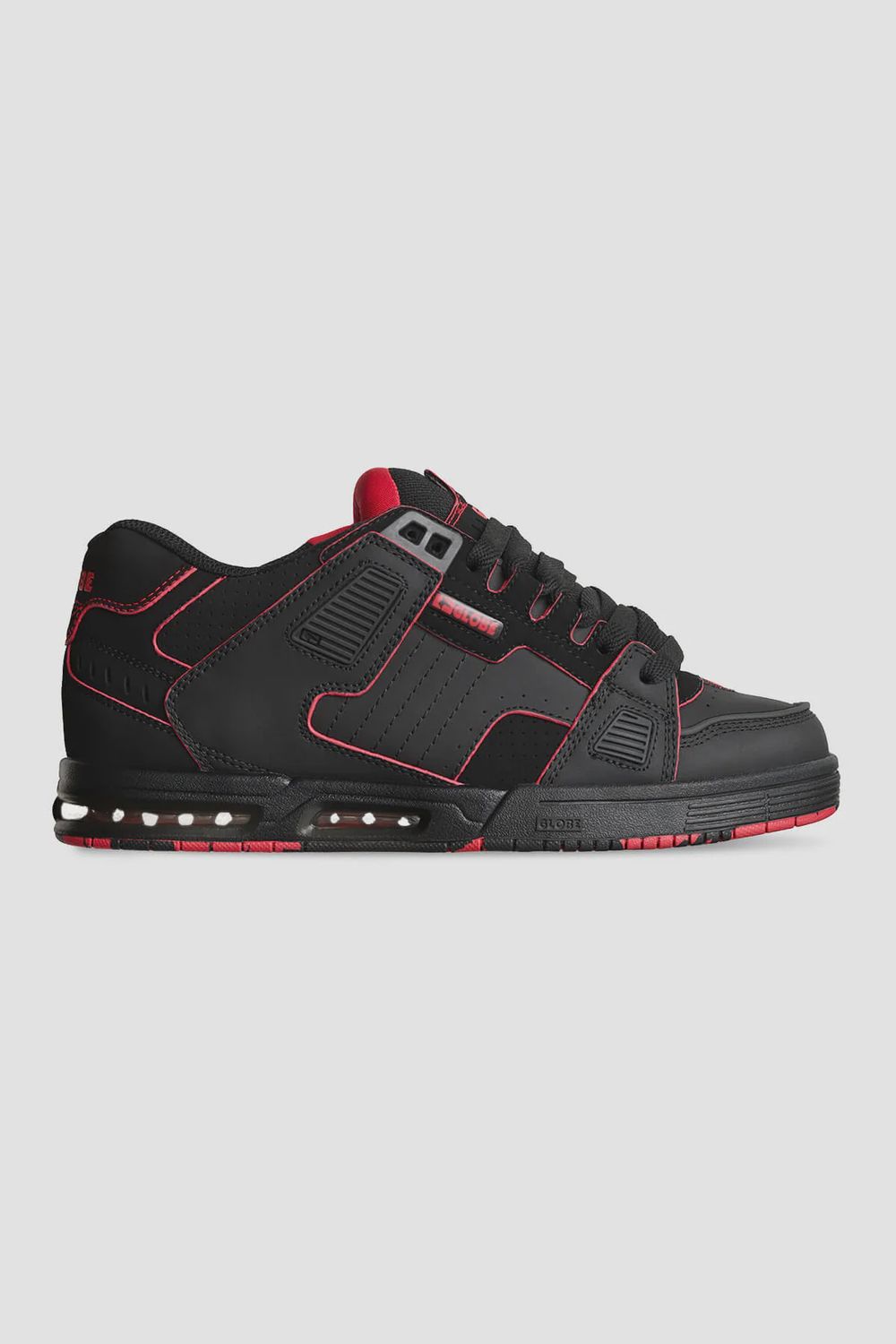 GLOBE MENS SABRE SHOE - BLACK/RED/MOSAIC