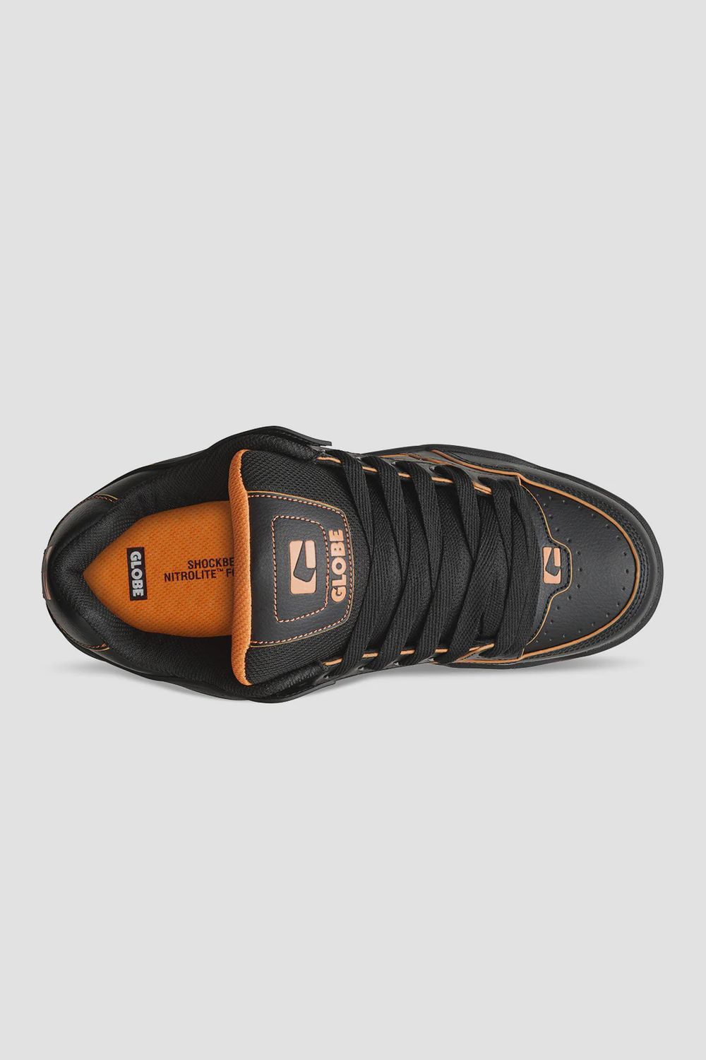 GLOBE MENS TILT SHOE - BLACK/ORANGE/MOSAIC