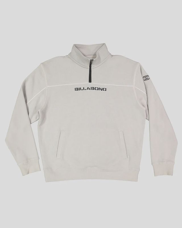 BILLABONG MENS BRACKET 1/4 ZIP FLEECE - SILVER