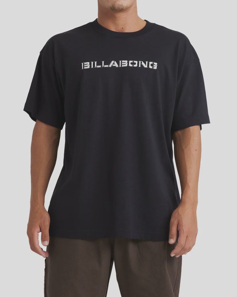 BILLABONG MENS CHROME BRACKET S/S TEE - BLACK