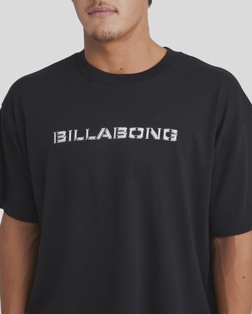 BILLABONG MENS CHROME BRACKET S/S TEE - BLACK