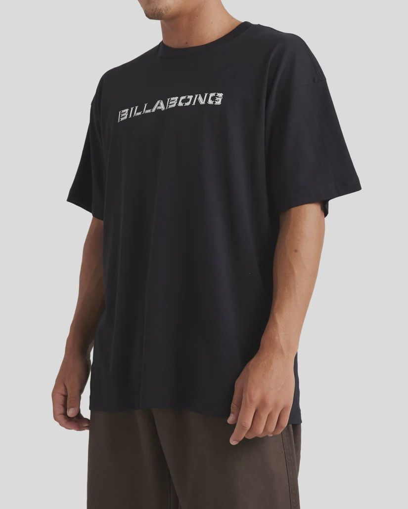 BILLABONG MENS CHROME BRACKET S/S TEE - BLACK