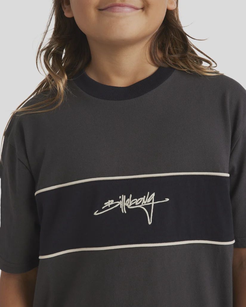 BILLABONG TEEN BOYS WARPED S/S TEE - OFF BLACK