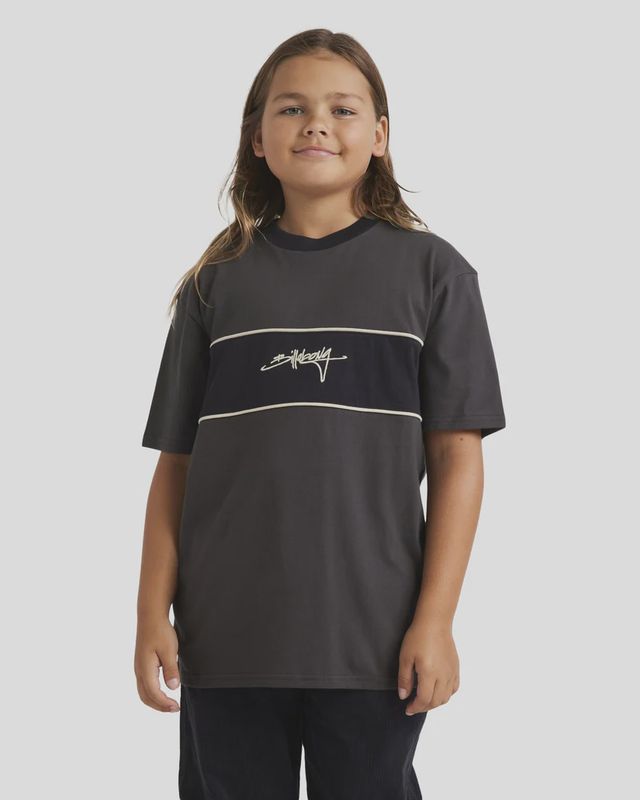 BILLABONG TEEN BOYS WARPED S/S TEE - OFF BLACK