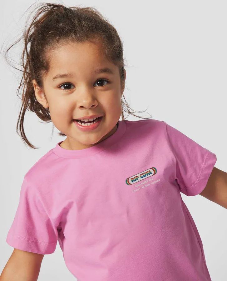 RIP CURL GIRLS BORN AT BELLS SS TEE - PINK