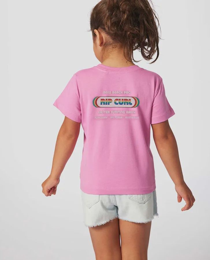 RIP CURL GIRLS BORN AT BELLS SS TEE - PINK