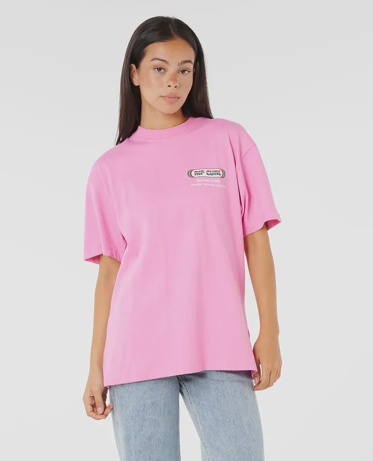 RIP CURL LADIES BORN AT BELLS OG SS TEE - PINK