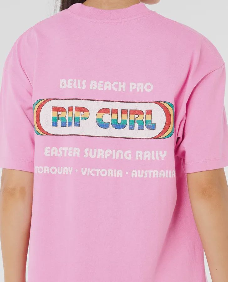 RIP CURL LADIES BORN AT BELLS OG SS TEE - PINK