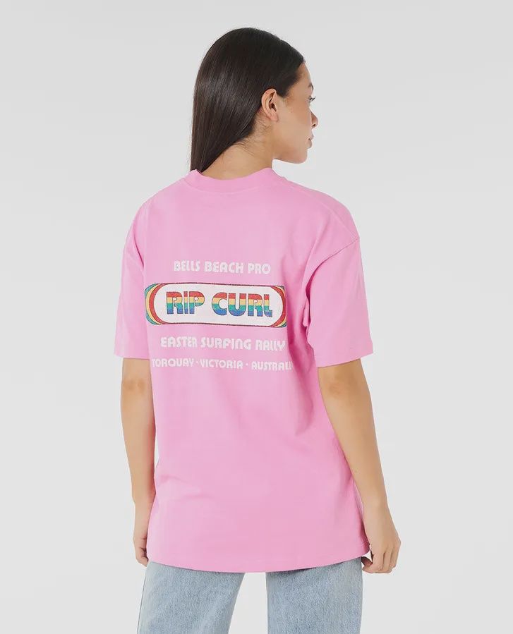 RIP CURL LADIES BORN AT BELLS OG SS TEE - PINK