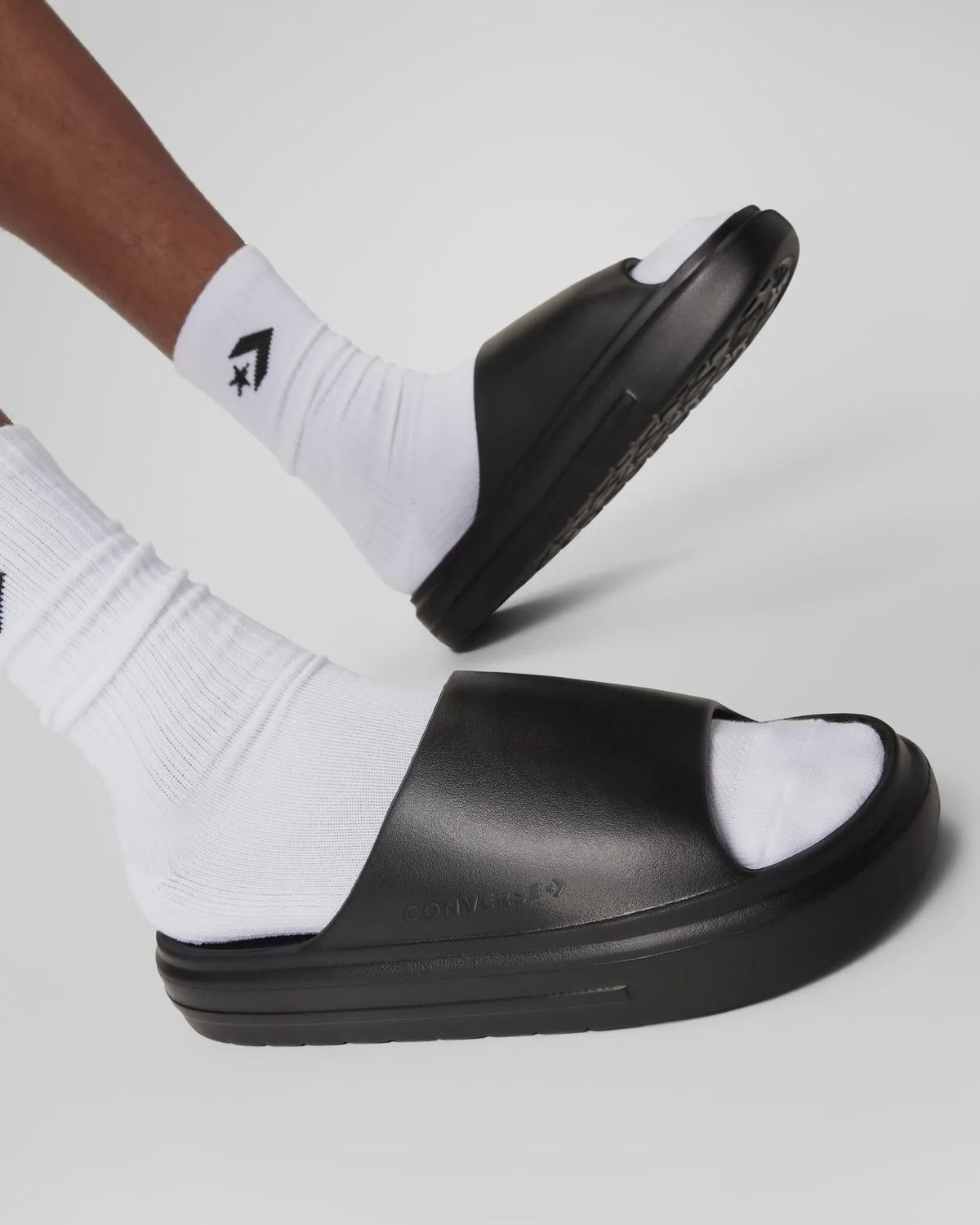CONVERSE UNISEX ESSENTIAL SLIDE - BLACK