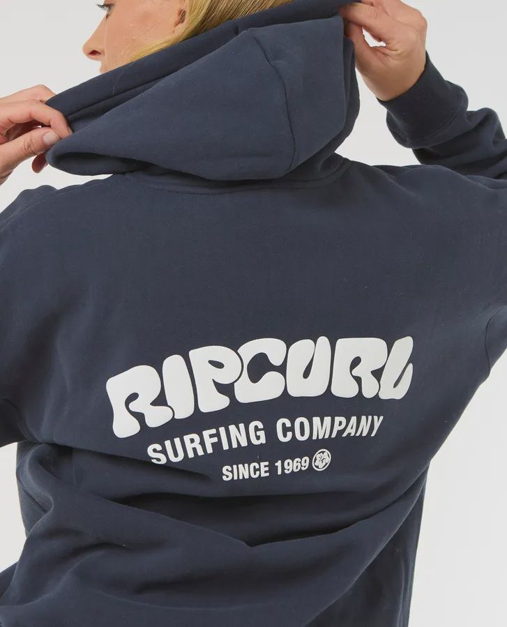RIP CURL LADIES SURF PUFF HERITAGE HOOD - NAVY