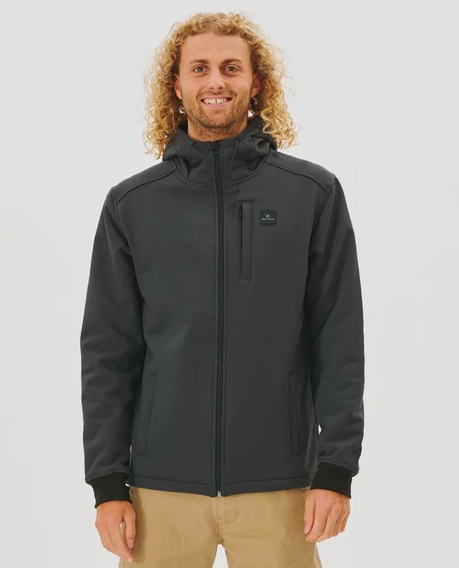 RIP CURL MENS ANTI SERIES SOFT TECH FLEECE - BLACK
