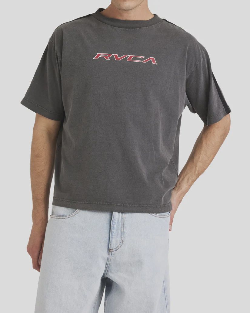 RVCA MENS REV SS TEE - WASHED BLACK