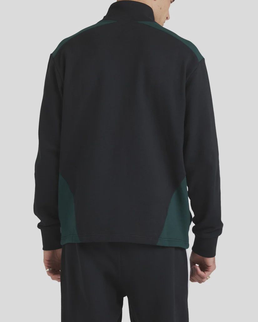 RVCA MENS PANELLED ZIP THRU- RVCA BLACK