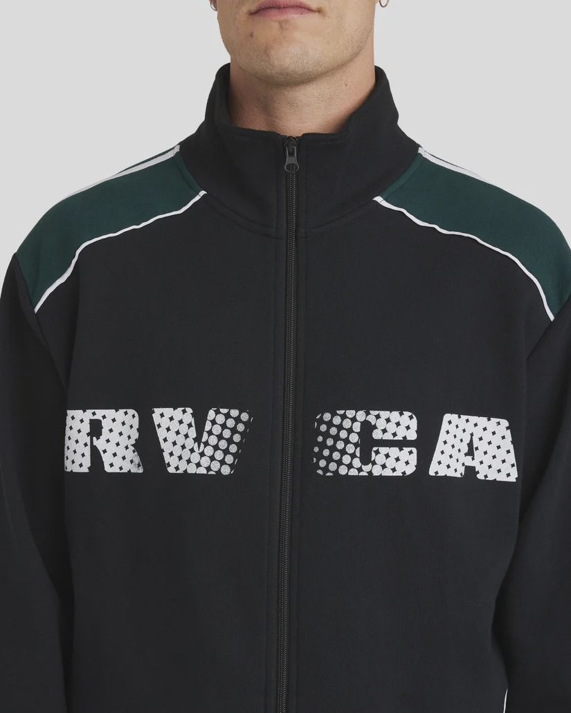 RVCA MENS PANELLED ZIP THRU- RVCA BLACK