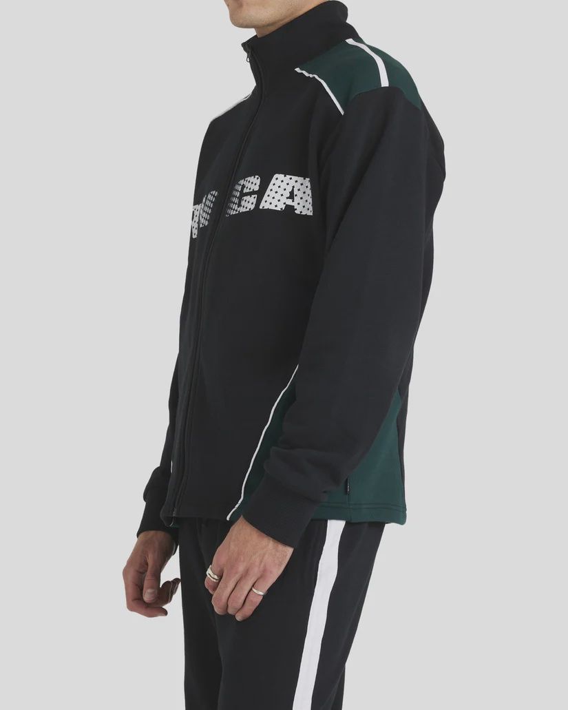 RVCA MENS PANELLED ZIP THRU- RVCA BLACK