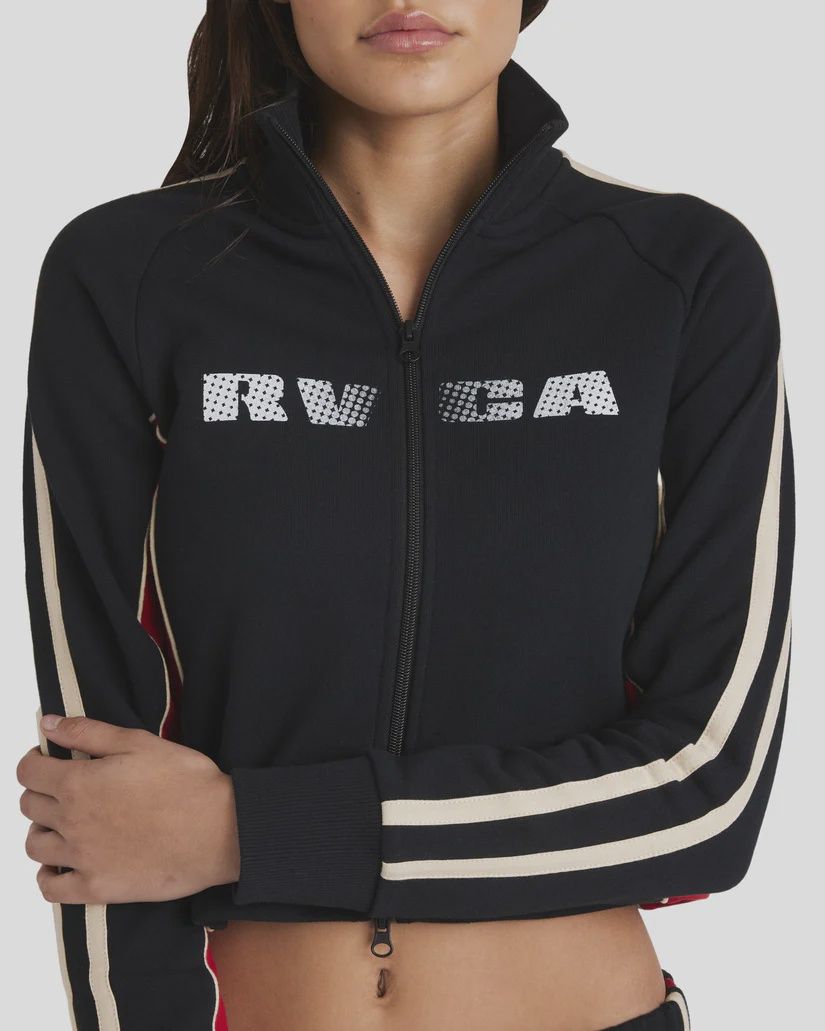 RVCA WOMENS VA TRACK TOP - BLACK