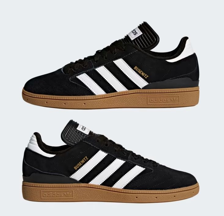 ADIDAS MENS BUSENITZ SHOE - BLACK/WHITE/GUM