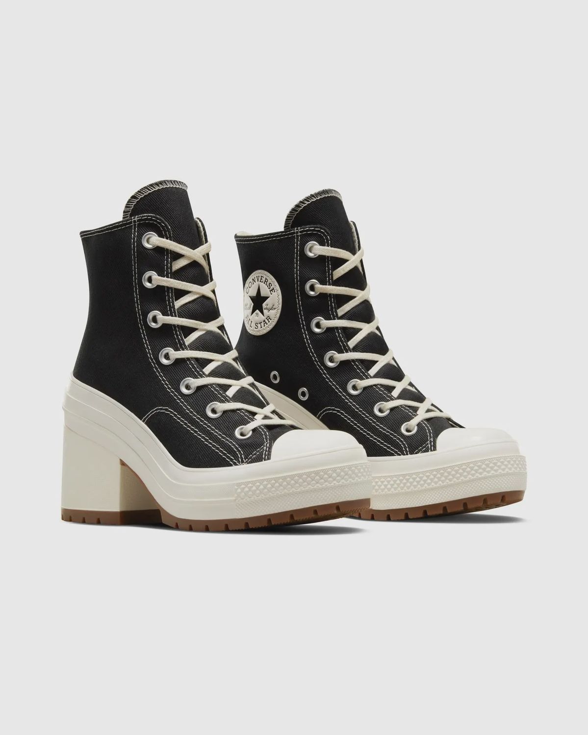 CONVERSE LADIES CT 70 DE LUXE HEEL HI - BLACK/WHITE/EGRET