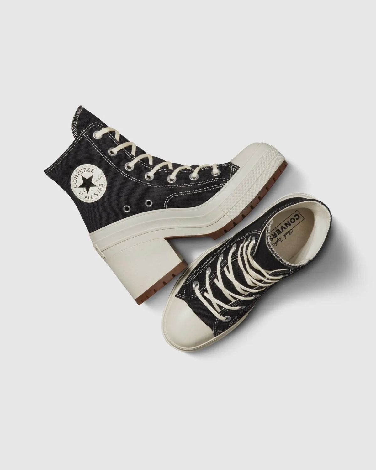 CONVERSE LADIES CT 70 DE LUXE HEEL HI - BLACK/WHITE/EGRET