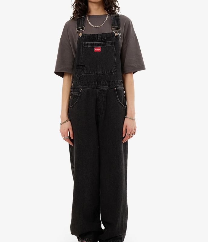 WORSHIP LADIES NUCLEAR DENIM OVERALL- USED BLACK