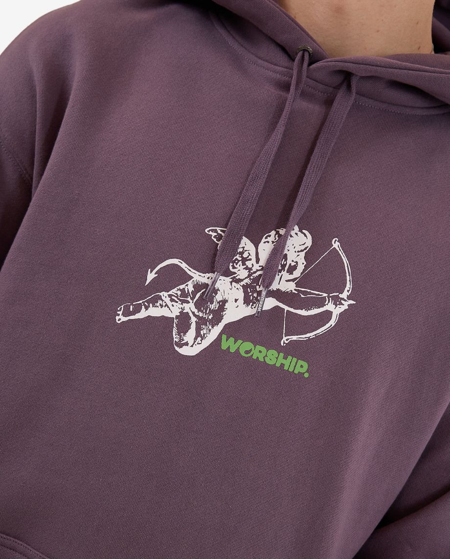 WORSHIP MENS CHERUB PULL OVER HOOD - PURPLE REIGN