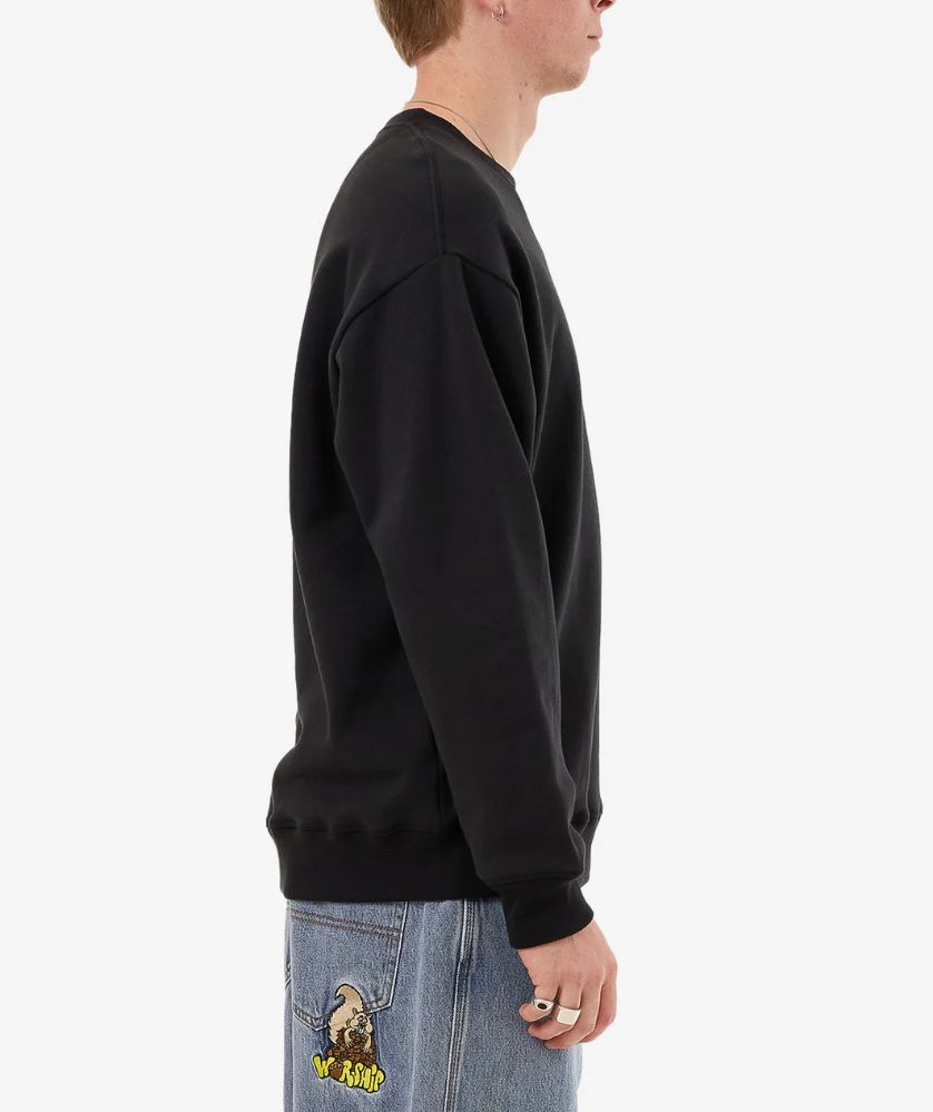 WORSHIP MENS DIABLO FLEECE CREW - BLACK